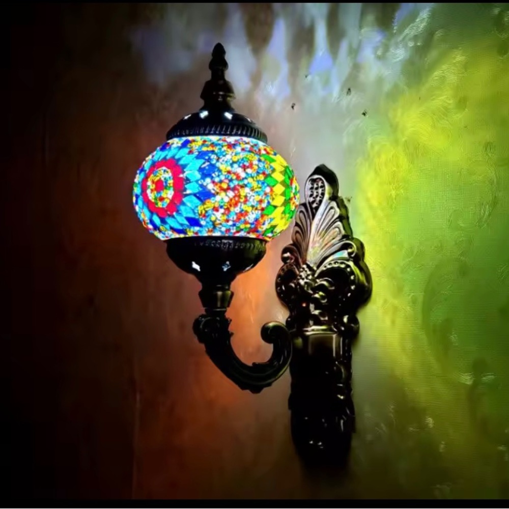 Turkish mosaic wall lamp